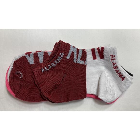 Alabama Crimson Tide Socks Ankle Women's size: 9 to 11 2 packs of 3, NCAA - Picture 7 of 9